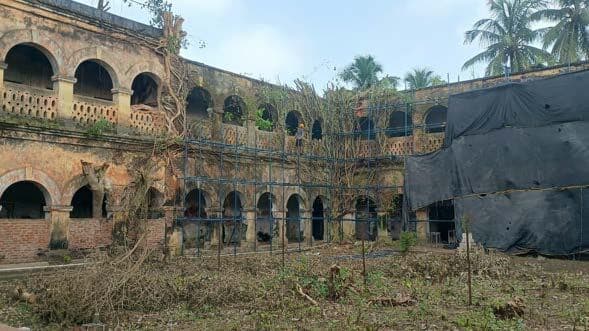 Heritage courtyard under restoration